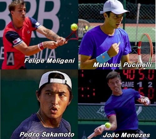 Felipe Meligeni Rodrigues Alves, Matheus Pucinelli de Almeida, Pedro Sakamoto e Joao Menezes (Reprodução Instagram e Facebook)