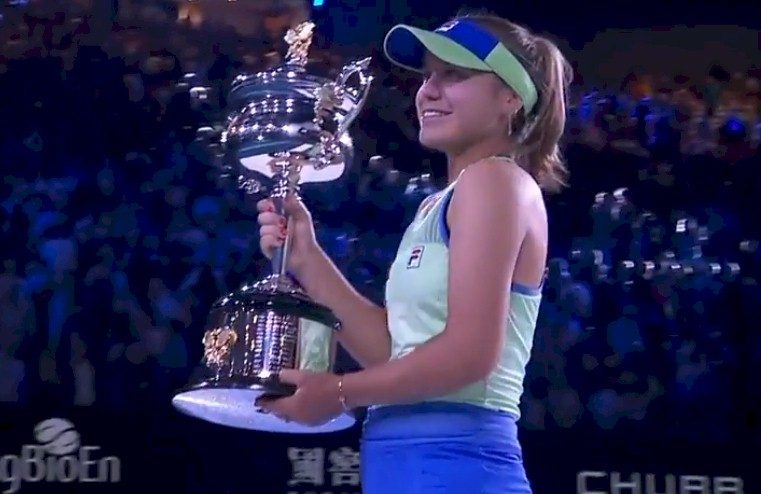 Sofia Kenin Campeão do Australian Open 2020 (divulgação WTA Tennis)