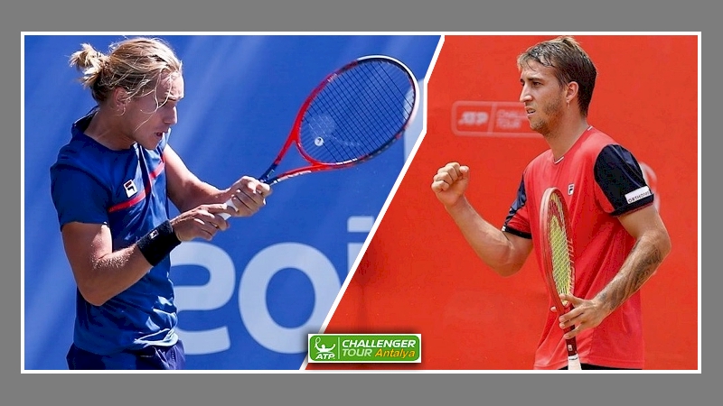 Rafel Matos (esquerda) e Felipe Meligeni - ATP Challenger Tour - Antalya