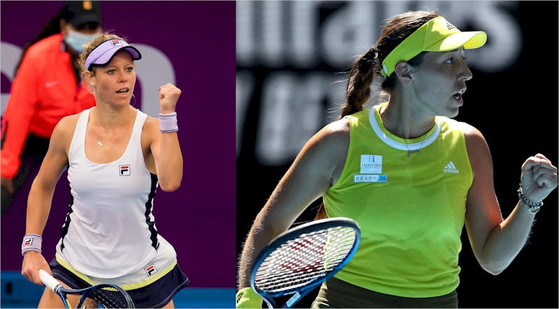 Laura Siegemund (esquerda) e Jessica Pegula (divulgação WTA Tennis)