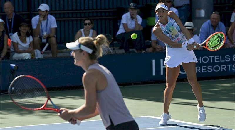 Gabriela Dobrowski (esq) e Luisa Stefani (divulgação US Open)